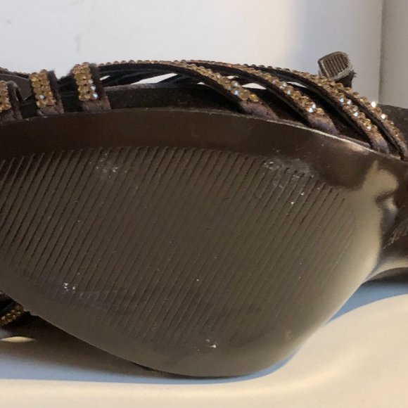 LAUREN by Ralph Lauren Open Toe Satin Heels - Picture 2 of 8